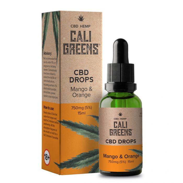 Cali Greens CBD Products Mango & Orange Cali Greens 750mg CBD Oral Drops 15ml