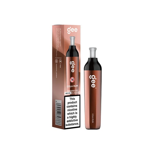 Gee Vaping Products Cola Rum 20mg ELF BAR Gee 600 Disposable Pod Vape Device 600 Puffs