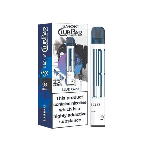 Smok Vaping Products Blue Razz 20mg Smok Club Bar Disposable Vape Pen 600 Puffs