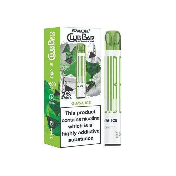 Smok Vaping Products Guava Ice 20mg Smok Club Bar Disposable Vape Pen 600 Puffs