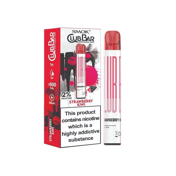 Smok Vaping Products Strawberry Kiwi 20mg Smok Club Bar Disposable Vape Pen 600 Puffs