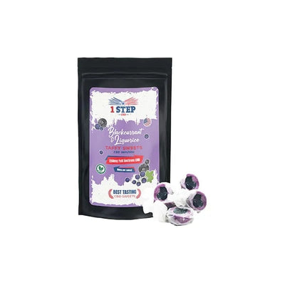 1 Step CBD CBD Products 1 Step CBD 250mg Full Spectrum CBD Blackcurrant & Liquorice Taffy Grab Bag
