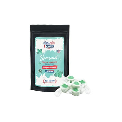 1 Step CBD CBD Products 1 Step CBD 250mg Full Spectrum CBD Spearmint Taffy Grab Bag - 150g
