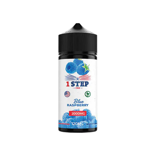 1 Step CBD CBD Products Blue Raspberry 1 Step CBD 2000mg CBD E-liquid 120ml (BUY 1 GET 1 FREE)