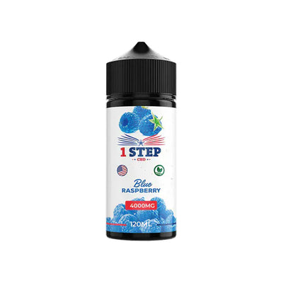 1 Step CBD CBD Products Blue Raspberry 1 Step CBD 4000mg CBD E-liquid 120ml (BUY 1 GET 1 FREE)
