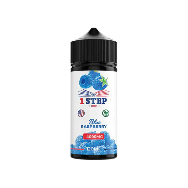 1 Step CBD CBD Products Blue Raspberry 1 Step CBD 4000mg CBD E-liquid 120ml (BUY 1 GET 1 FREE)