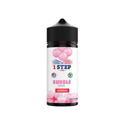 1 Step CBD CBD Products Bubblegum 1 Step CBD 2000mg CBD E-liquid 120ml (BUY 1 GET 1 FREE)