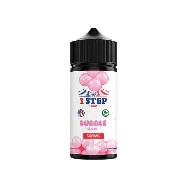 1 Step CBD CBD Products Bubblegum 1 Step CBD 500mg CBD E-liquid 120ml (BUY 1 GET 1 FREE)