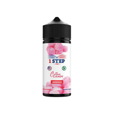 1 Step CBD CBD Products Cotton Candy 1 Step CBD 2000mg CBD E-liquid 120ml (BUY 1 GET 1 FREE)