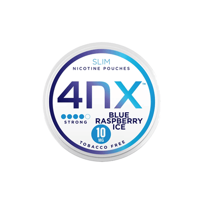 4NX Smoking Products 4NX 10mg Blue Raspberry Ice Slim Nicotine Pouches - 20 Pouches