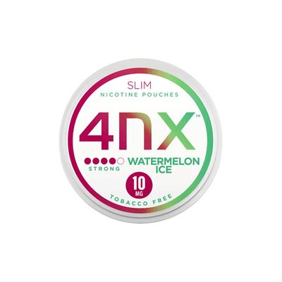 4NX Smoking Products 4NX 10mg Watermelon Ice Slim Nicotine Pouches - 20 Pouches