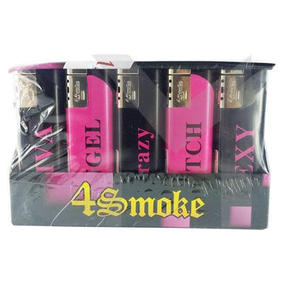 4Smoke Food, Beverages & Tobacco 4Smoke Wind-Proof Printed Lighters (25 Pack)