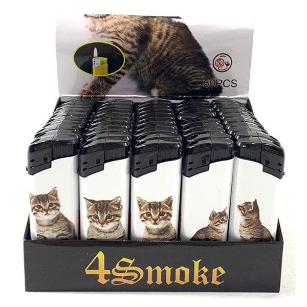 4Smoke Smoking Products 4Smoke Electronic Printed Lighters (50 Pack)