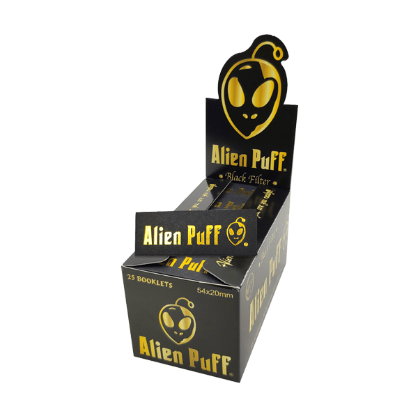 Alien Puff Food, Beverages & Tobacco Alien Puff Black & Gold Filter Tips (50 Pack)