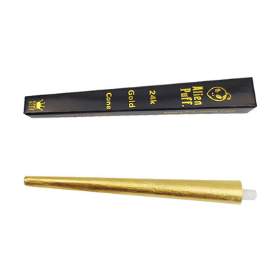 Alien Puff Food, Beverages & Tobacco Alien Puff Black & Gold King Size Pre-Rolled 24K Gold Cones (9 Pack)
