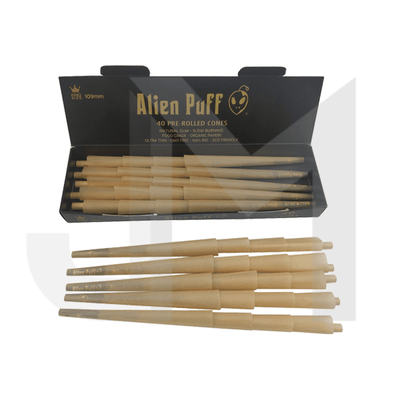 Alien Puff Smoking Products Alien Puff Black & Gold King Size Pre-Rolled 84mm Cones (40 Pack)