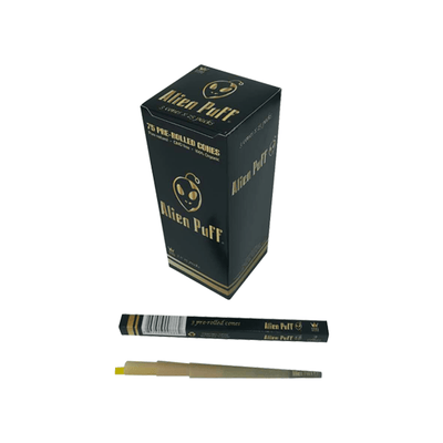 Alien Puff Smoking Products Alien Puff Black & Gold King Size Pre-Rolled Cones (25 Pack)