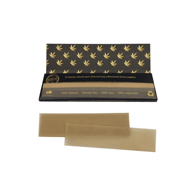Alien Puff Smoking Products Alien Puff Black & Gold Super King Size Unbleached Brown Rolling Papers (50 Pack)
