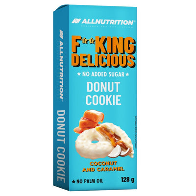 Allnutrition Health Foods Fitking Delicious Donut Cookie, Coconut and Caramel - 128 grams