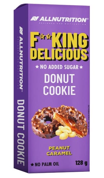 Allnutrition Health Foods Fitking Delicious Donut Cookie, Peanut Caramel - 128 grams