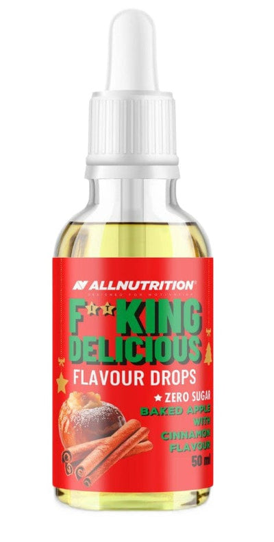 Allnutrition Health Foods Fitking Delicious Flavour Drops, Baked Apple with Cinnamon - 50 ml.