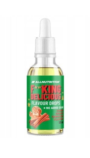 Allnutrition Health Foods Fitking Delicious Flavour Drops, Cookie Crunch Cinnamon - 50 ml.