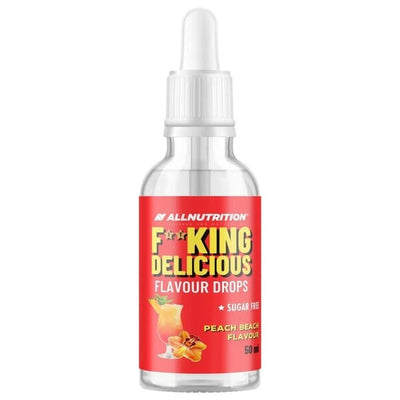 Allnutrition Health Foods Fitking Delicious Flavour Drops, Peach Beach - 50 ml.