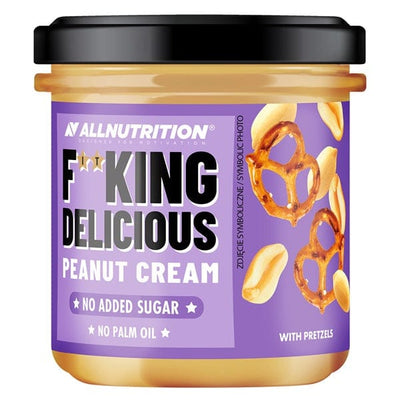 Allnutrition Health Foods Fitking Delicious Peanut Cream, with Pretzels - 350 grams