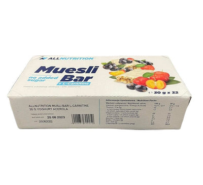 Allnutrition Health Foods Muesli Bar + L-Carnitine, Yoghurt & Acerola - 32 bars