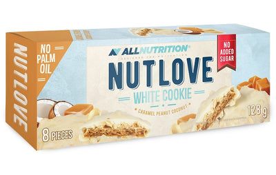 Allnutrition Health Foods Nutlove White Cookie, Caramel Peanut Coconut - 8 cookies