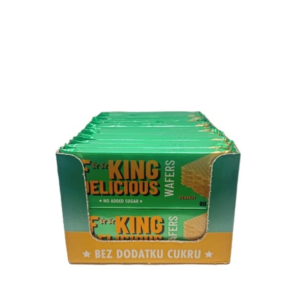 Allnutrition Nootropics & Supplements Fitking Delicious Wafers, Peanut - 32 x 80g