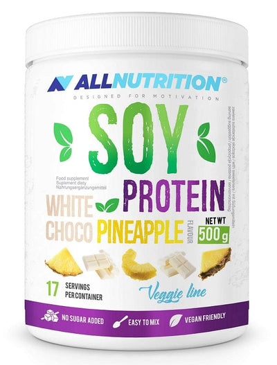 Allnutrition Soy Protein, White Choco Pineapple - 500g