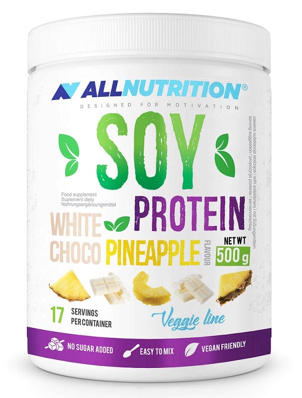 Allnutrition Soy Protein, White Choco Pineapple - 500g