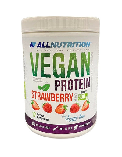 Allnutrition Vegan Protein, Strawberry - 500g