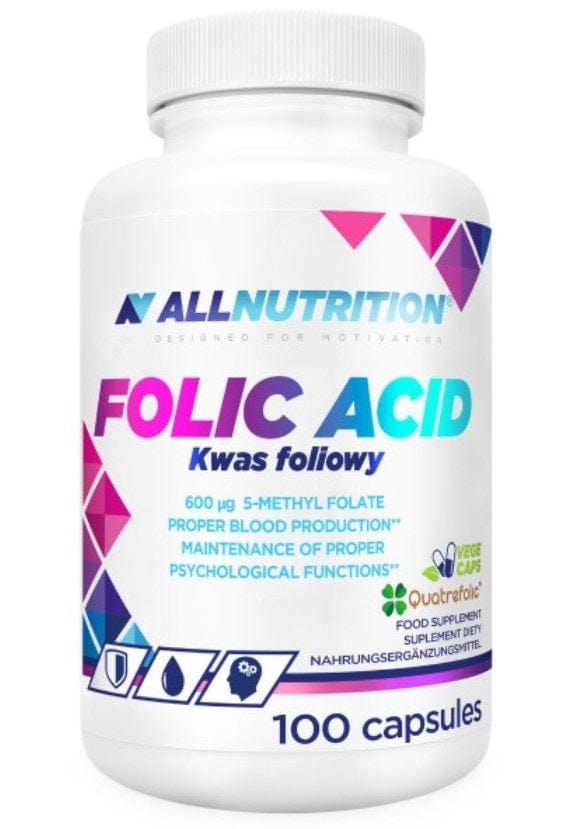 Allnutrition Vitamins & Minerals Folic Acid, 600mcg - 100 caps