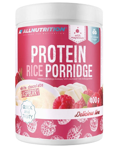 Allnutrition Vitamins & Minerals Protein Rice Porridge, White Chocolate-Raspberry - 400 grams