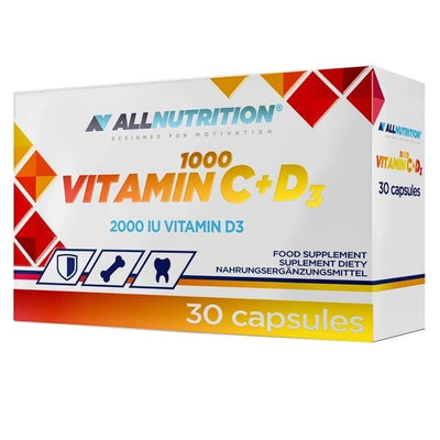 Allnutrition Vitamins & Minerals Vitamin C 1000 + D3 - 30 caps