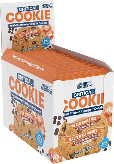 Applied Nutrition Health Foods Critical Cookie, Salted Caramel & Chocolate Chip - 12 x 73g