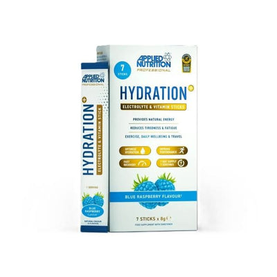 Applied Nutrition Supplements Hydration + Electrolyte & Vitamin Powder Stick Packs, Blue Raspberry - 7 x 8g