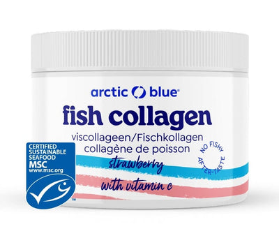 Arctic Blue Fish Collagen with Vitamin C, Strawberry - 150g