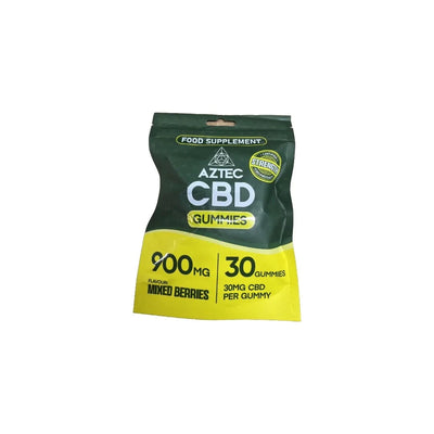 Aztec CBD CBD Products 900mg Aztec CBD Gummies Mixed Berries - 30 Pcs