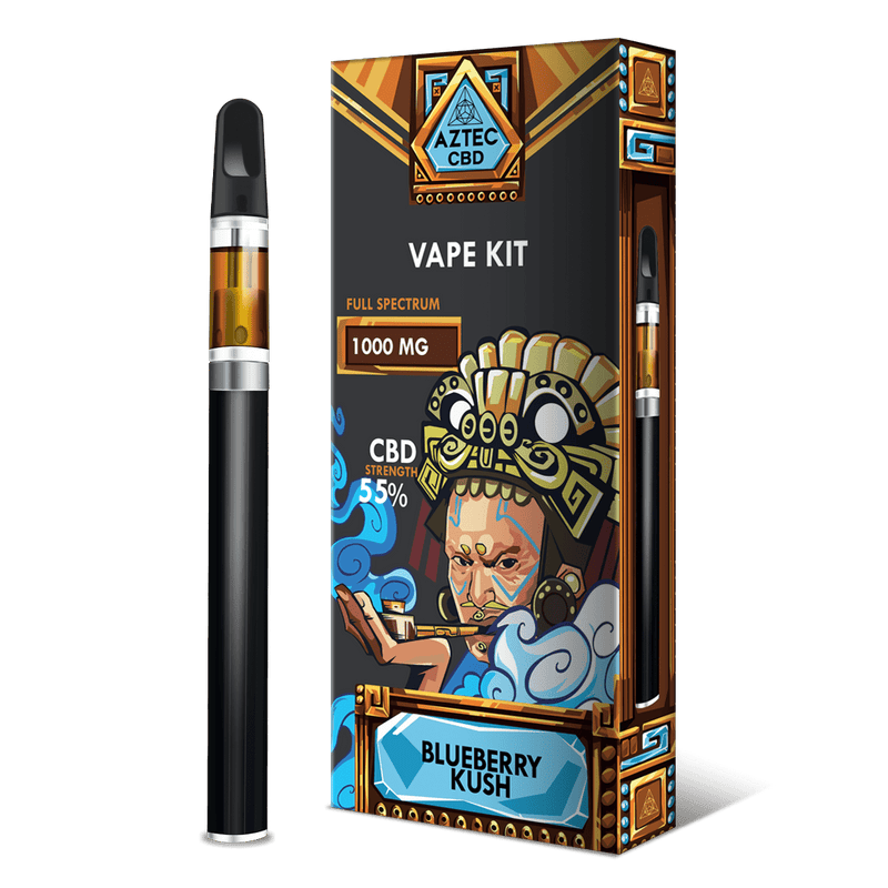 Aztec CBD CBD Products Blueberry Kush Aztec CBD 1000mg 1ml Vape Kit