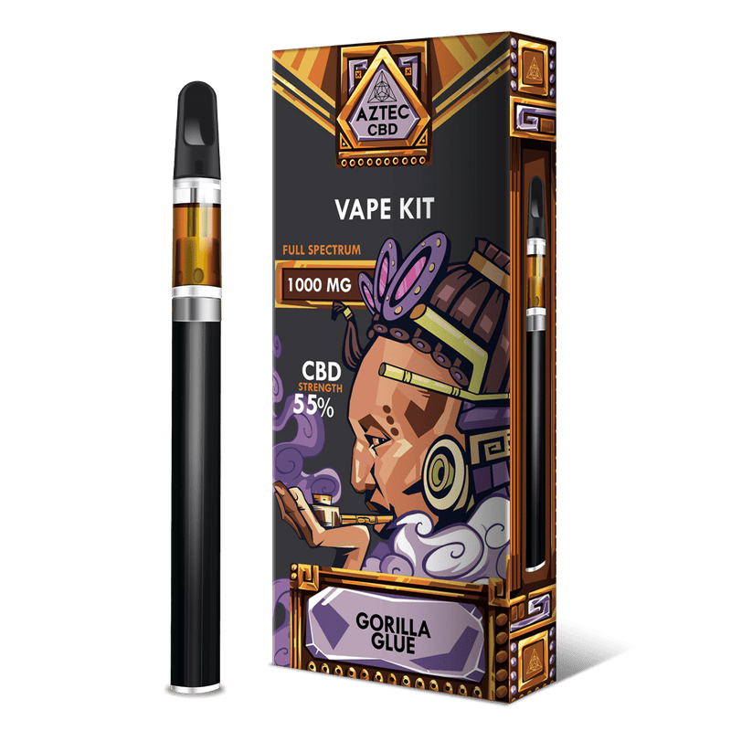 Aztec CBD CBD Products Gorilla Glue Aztec CBD 1000mg 1ml Vape Kit