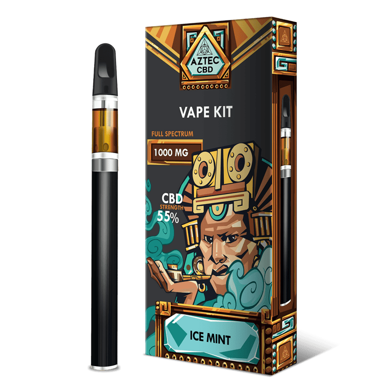 Aztec CBD CBD Products Ice Mint Aztec CBD 1000mg 1ml Vape Kit