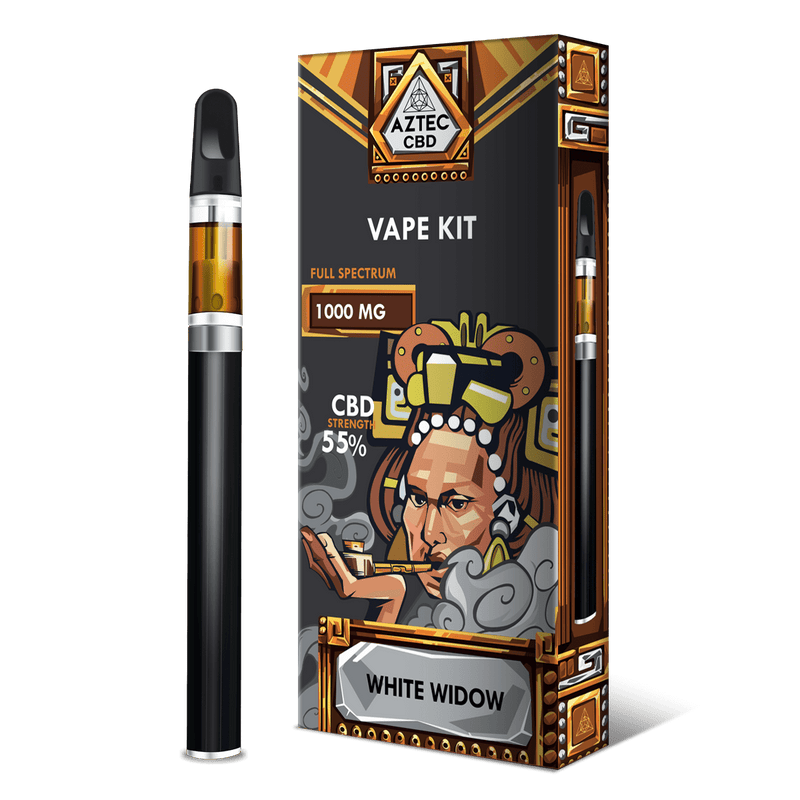 Aztec CBD CBD Products White Widow Aztec CBD 1000mg 1ml Vape Kit