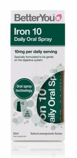 BetterYou Iron 10 Daily Oral Spray (10mg), Pomegranate - 25 ml.