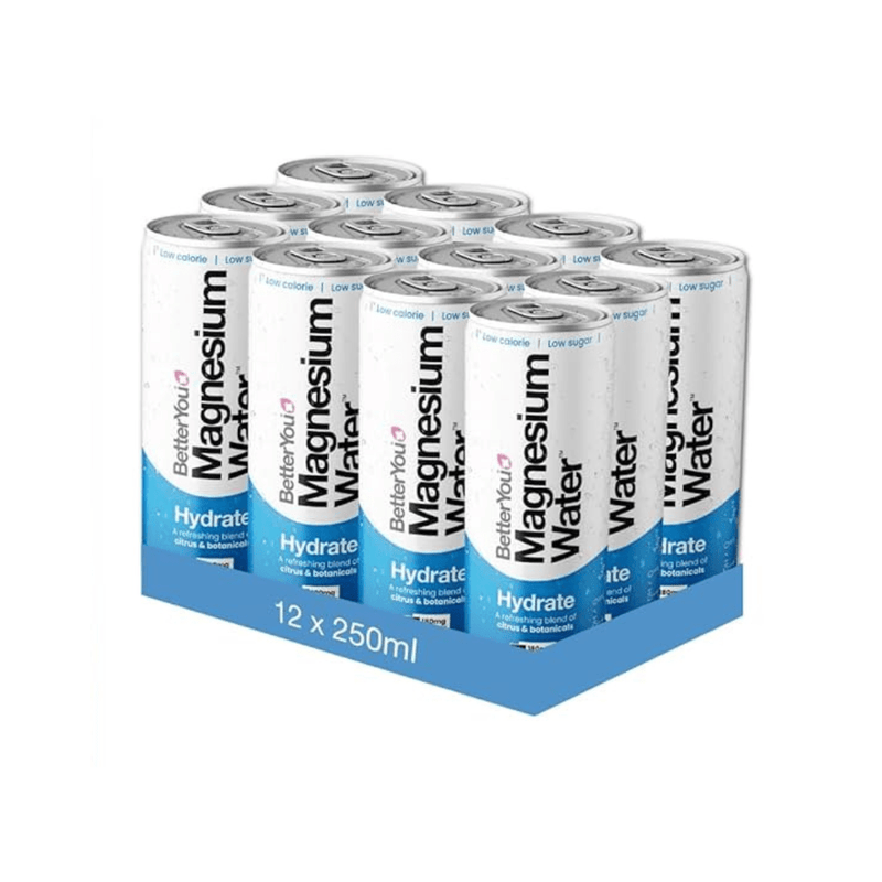 BetterYou Nootropics & Supplements Magnesium Water Hydrate, Citrus & Botanicals - 12 x 250ml