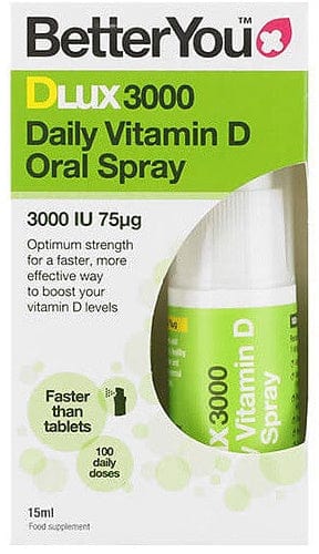 BetterYou Vitamins & Minerals D3000, Daily Vitamin D Oral Spray - 15 ml.