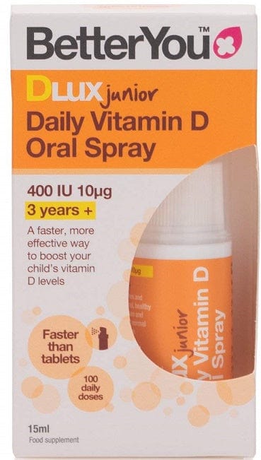 BetterYou Vitamins & Minerals DLux Junior Daily Vitamin D Oral Spray - 15 ml.