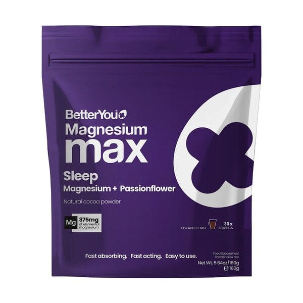 BetterYou Vitamins & Minerals Magnesium Max Sleep, Natural Cocoa - 160 grams